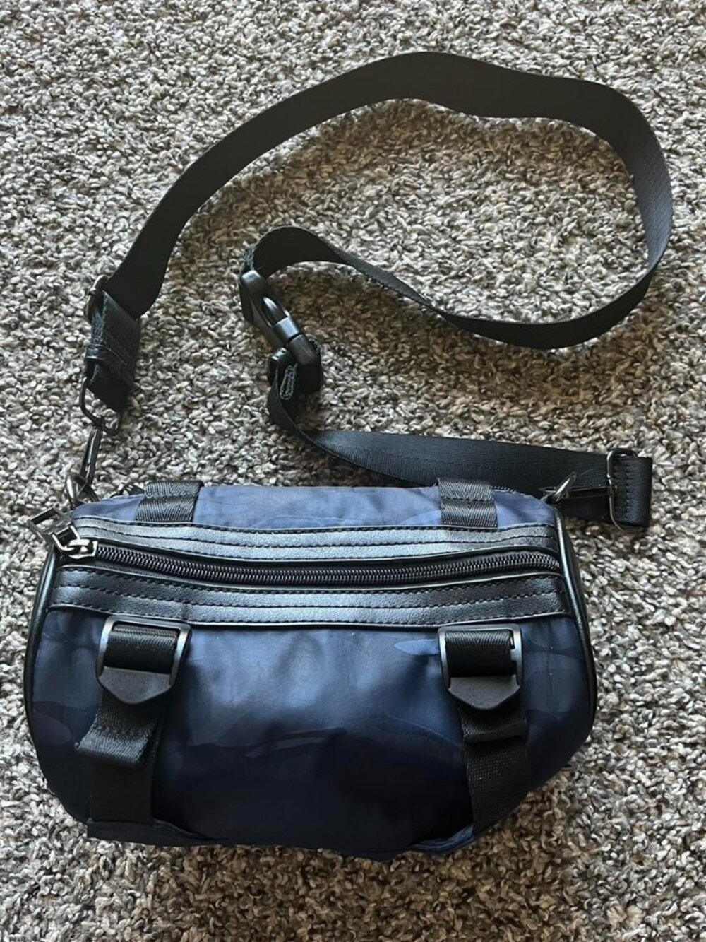 Zara Black Mini Barrel Crossbody Waist Bag Travel Utility Casual Hiking Outdoors